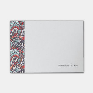 Notas Post-it® Modelo floral del Doodle de Paisley