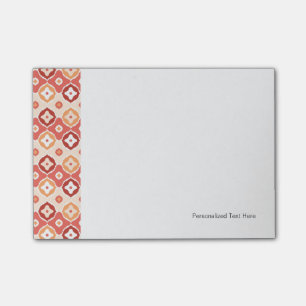 Notas Post-it® Modelo geométrico del ikat de oro