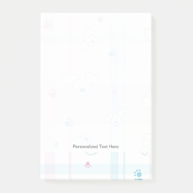 Notas Post-it® Modelo lindo con los perros (Anverso)