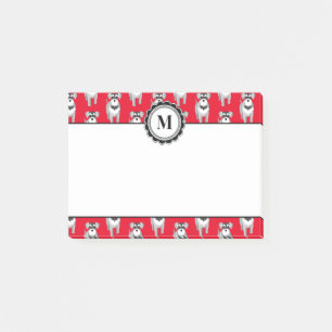 Notas Post-it® Modelo lindo del perrito del Schnauzer miniatura