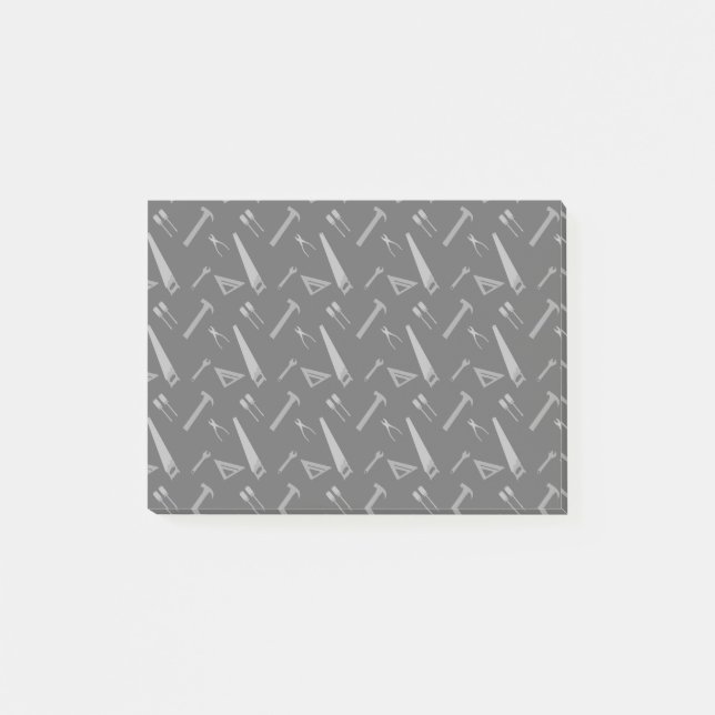 Notas Post-it® Modelo negro de las herramientas (Anverso)