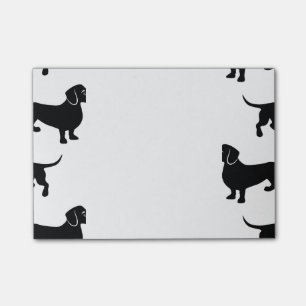 Notas Post-it® Modelo negro lindo del Dachshund