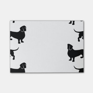 Notas Post-it® Modelo negro lindo del Dachshund
