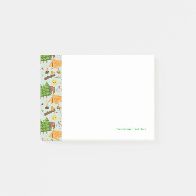 Notas Post-it® Modelo que acampa (Anverso)