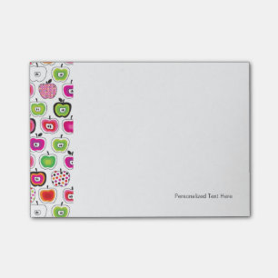 Notas Post-it® Modelo retro lindo de la manzana