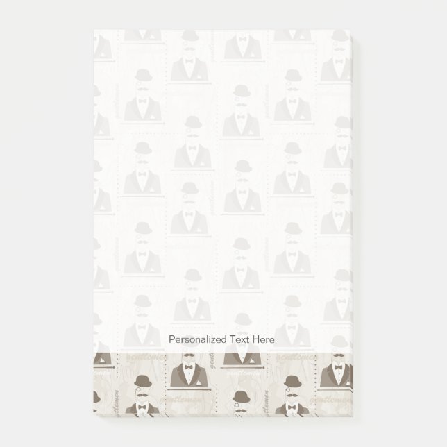 Notas Post-it® Modelo retro para el hombre (Anverso)