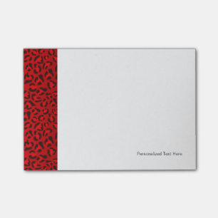 Notas Post-it® Modelo rosado de la textura del leopardo
