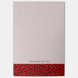 Notas Post-it® Modelo rosado de la textura del leopardo
