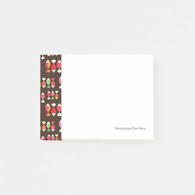 Notas Post-it® Modelo subacuático 2 de los pescados retros (Anverso)