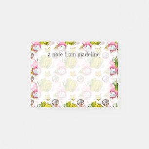 Notas Post-it® Modelo texturizado carta blanca de la fruta