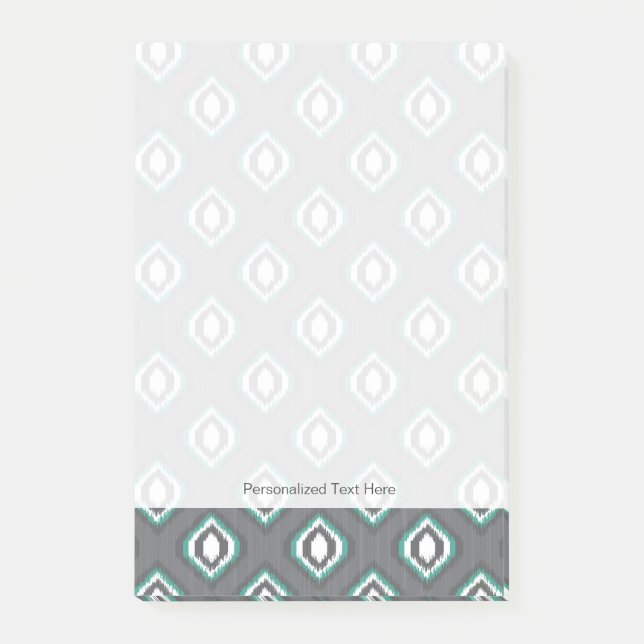 Notas Post-it® Modelo tribal del ikat retro geométrico (Anverso)