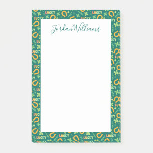 Notas Post-it® Modelo verde AFORTUNADO irlandés