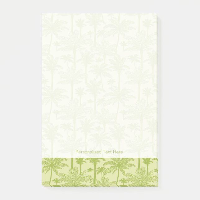 Notas Post-it® Modelo verde de las palmeras (Anverso)