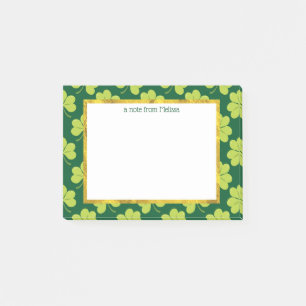 Notas Post-it® Modelo verde lindo del trébol