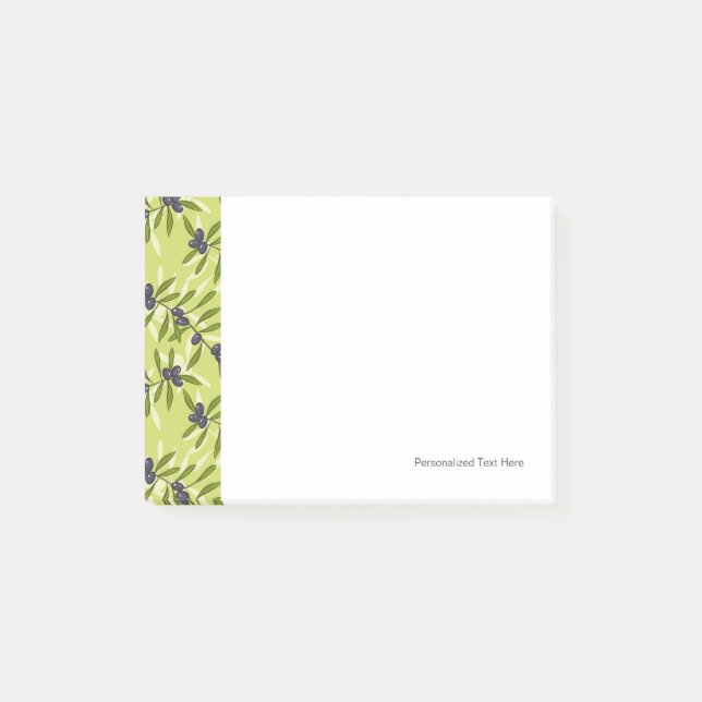 Notas Post-it® Modelo verde oliva (Anverso)