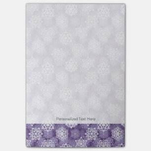 Notas Post-it® Modelo violeta de los copos de nieve