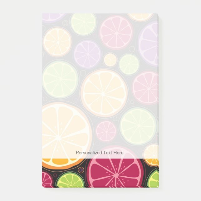 Notas Post-it® Modelo y fondo anaranjados (Anverso)