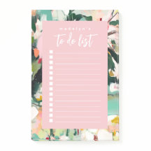 Modern Abstract Floral Art To Do List