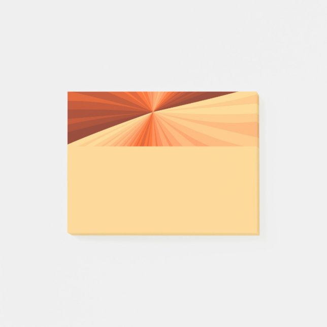 Notas Post-it® Modern Abstract Orange Red Vanilla Graphic Fractal (Anverso)