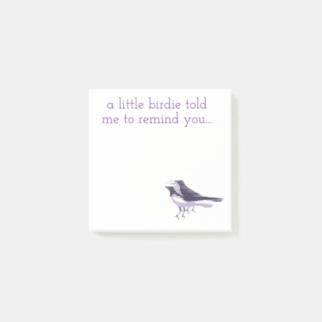 Notas Post-it® Modern Birds...A little birdie told me (Anverso)