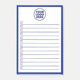 Notas Post-it® Modern Business Logo Navy Blue To Do List