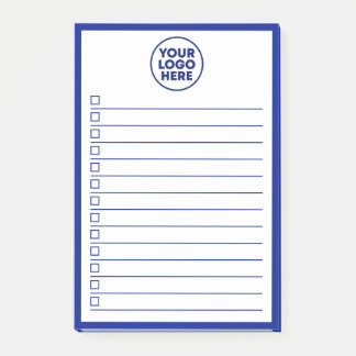 Notas Post-it® Modern Business Logo Navy Blue To Do List