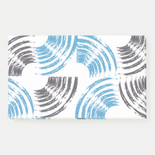 Notas Post-it® Modern, cool, trendy blue abstract brush strokes