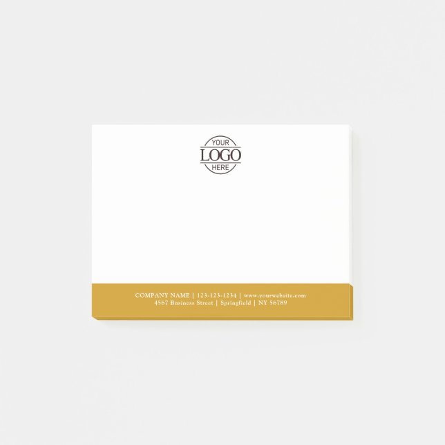 Notas Post-it® Modern Custom Company Business Logo Promotional (Anverso)