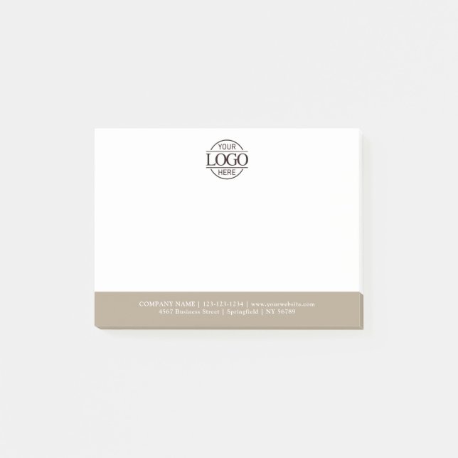 Notas Post-it® Modern Custom Company Business Logo Promotional (Anverso)