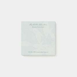 Notas Post-it® Modern Elegant Green Script Personalized Business