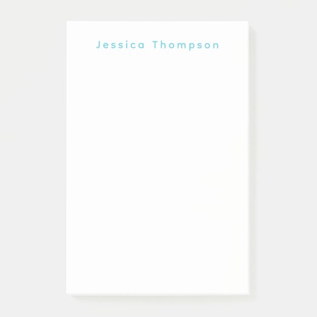 Notas Post-it® Modern Elegant Plain Simple Professional Name (Anverso)