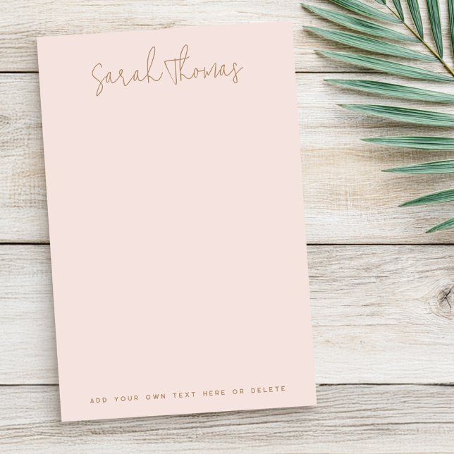 Notas Post-it® Modern handwritten name light blush pink (Modern handwritten name light blush pink post-it notes)