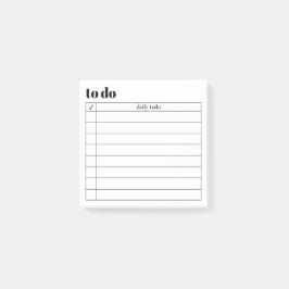 Notas Post-it® Modern Minimal To Do List Post-It® Notes, 3" x 3"