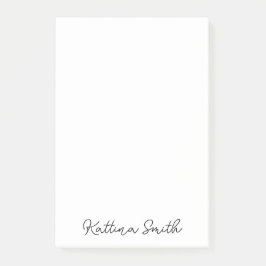 Notas Post-it® Modern Monogram Handwritten Script Design