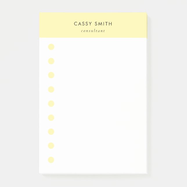 Notas Post-it® Modern Monogram & White Yellow  Daily  (Anverso)