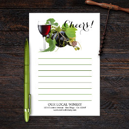 Notas Post-it® Modern Red Wine Vineyard Winery Post-it Notes