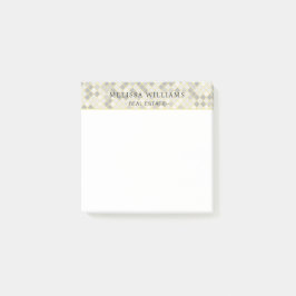 Notas Post-it® Modern Yellow & Gray Geometric Business