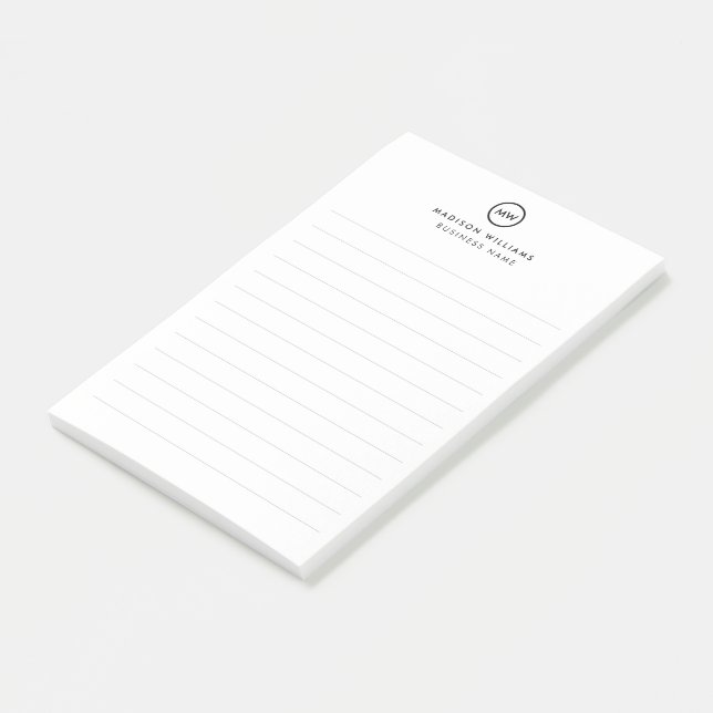 Notas Post-it® Moderna historia Minimalista personalizada (En perspectiva)