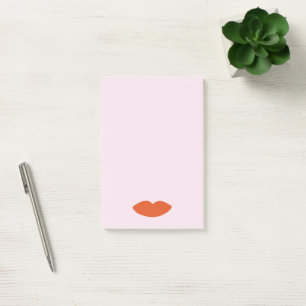 Notas Post-it® Moderna Moda Francesa Rojo Lips Beautician Minimal