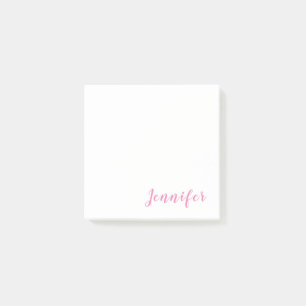 Notas Post-it® Moderna Moda profesional Minimalista moderna rosa