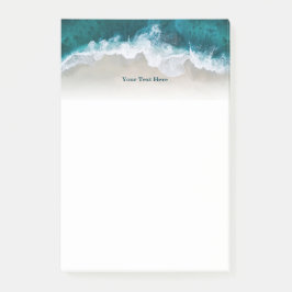 Notas Post-it® Moderna ola azul océano Personalizado