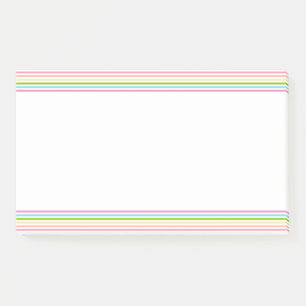 Notas Post-it® Moderna plantilla de moda a rayas en color blanco