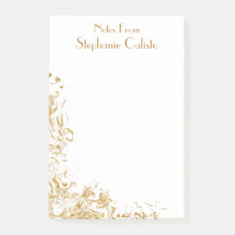 Notas Post-it® Moderna Stationery Personal Liquid Gold Resumen