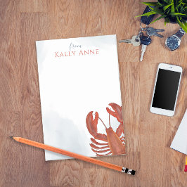 Notas Post-it® Moderna y elegante acuarela Minimalista Lobster
