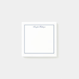 Notas Post-it® Moderna y elegante Marina Azul personalizada
