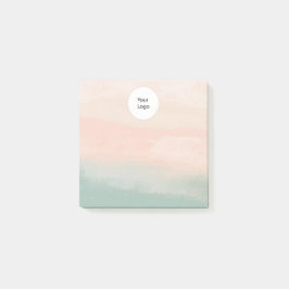 Notas Post-it® Moderna y elegante pintura abstracta Verde azulada