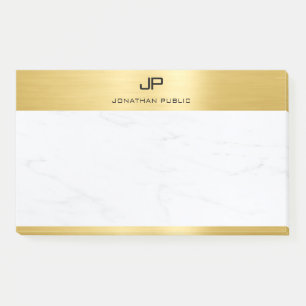 Notas Post-it® Moderna y elegante plantilla de mármol blanco de o