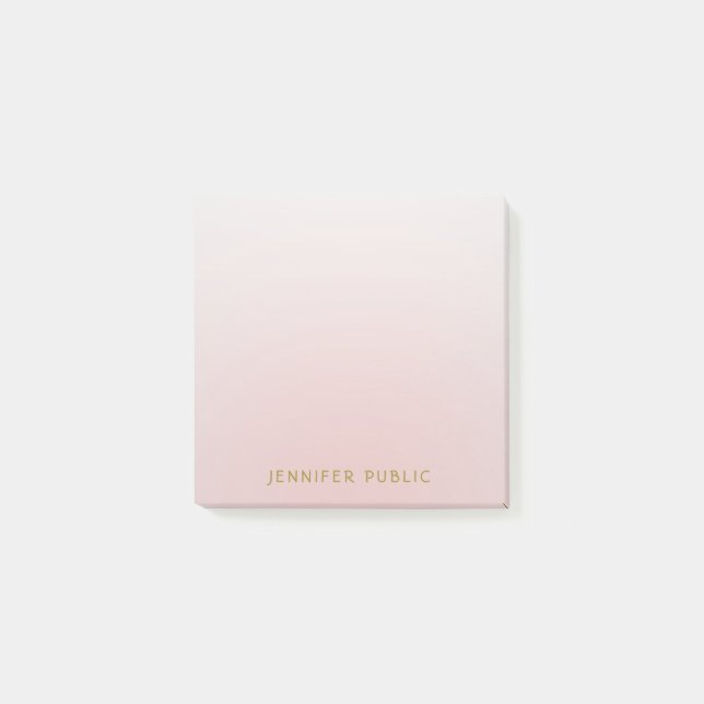 Notas Post-it® Moderna y elegante plantilla de nombres de oro Min (Anverso)