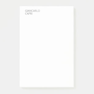 Notas Post-it® Moderna y sencilla capital Minimalista elegante