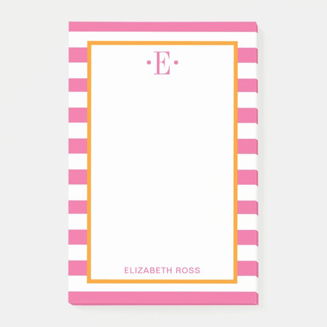 Notas Post-it® Moderno a rayas (Anverso)